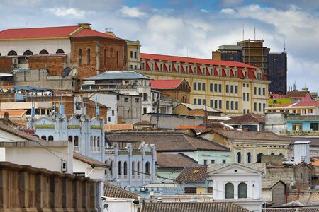 Quito historic downtown in Ecuadorの写真素材