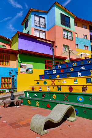 November 13, 2016 Guatape, Colombia: the colourful plaza in the middle of the popular tourist townのeditorial素材