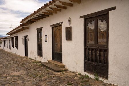 July 13, 2017 Villa de Leyva, Colombia: the town is known for its unchanged colonial architectureのeditorial素材