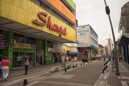 July 10, 2017 Palmira, Valle de Cauca: commercial buildings by the centre of the city considered one of the most dangerous in the countryのeditorial素材