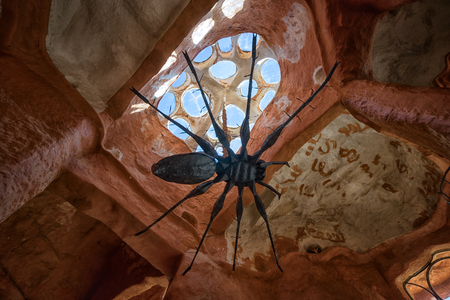 July 21, 2017 Villa de Leyva, Colombia: surrealist interior of the 'Casa de Terracota' a clay house open for the public for an access feeのeditorial素材
