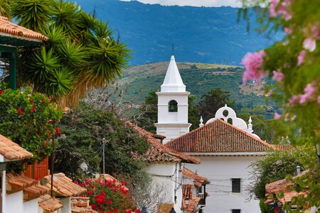 July 14, 2017 Villa de Leyva, Colombia: the colonial town is one of the principal tourist attractions of the countryのeditorial素材