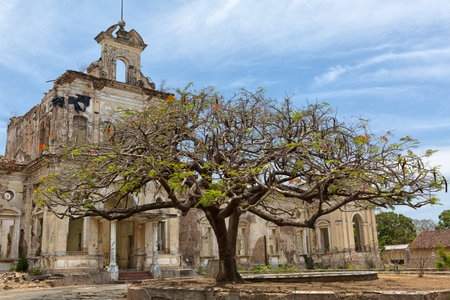 Aril 26, 2015 Granada, Nicaragua: the abandoned building of the San Juan de Dios Hospitalのeditorial素材