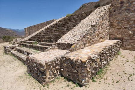 ancient Zapotec structure at the ruins of Dainzu Oaxaca Mexico