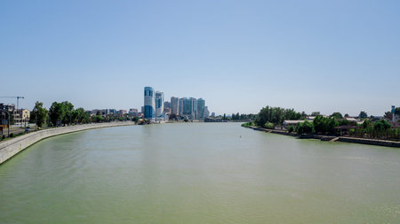 Aerial view of South Russia, Krasnodar Krai, Krasnodar city in 2018