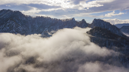 Aerial view of Lago-Naki - plateau in the Western Caucasus in morning light.の写真素材