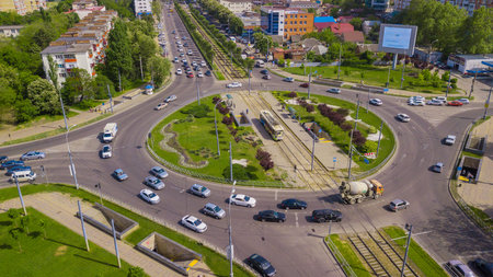 Krasnodar, Russia - may 2019. Aerial city from above. Drones Eye View