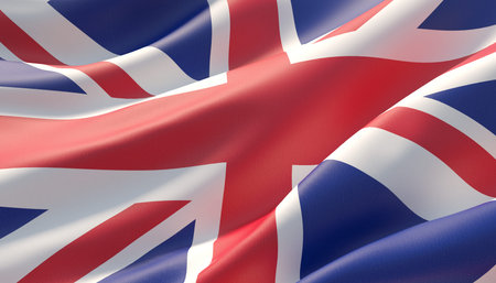 Background with waved British flag