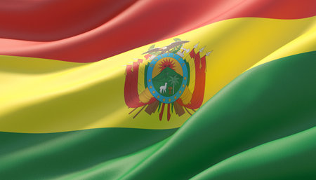 Background with flag of Boliviaの写真素材