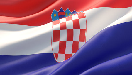 Background with flag of Croatia