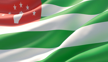 Background with flag of Abkhazia