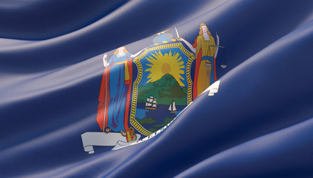 Background with flag of New Yorkの写真素材