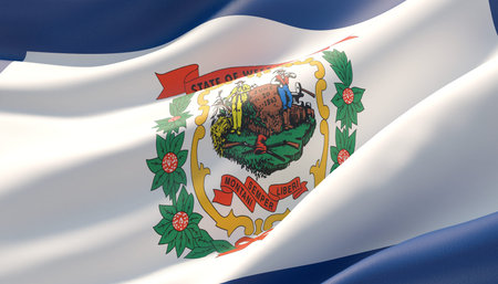 Background with flag of West Virginia