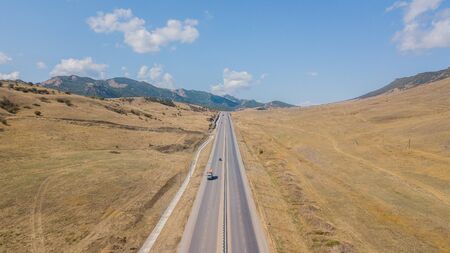 Mountain road in Republic of Dagestan, Caucasus, Russiaの写真素材