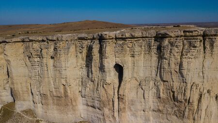White Rock is a Cliff in Crimea, Russia. Aerial view.の写真素材