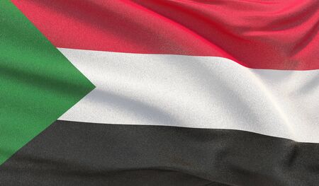 Background with flag of Sudanの写真素材
