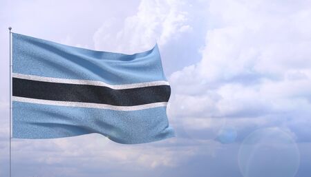 Background with flag of Botswanaの写真素材