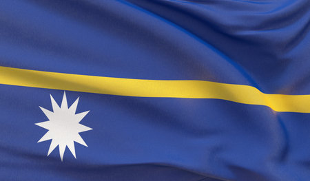 Background with flag of Nauruの写真素材