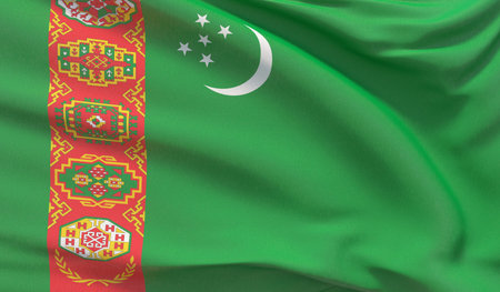 Background with flag of Turkmenistan
