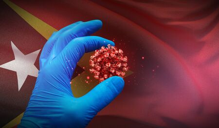 Medical Concept with background flag of East Timorの写真素材