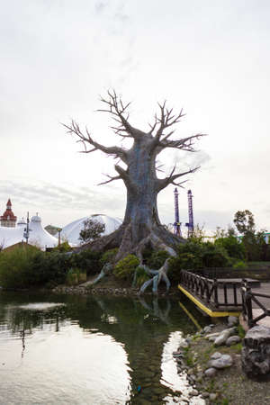 Sochi, Russia - april, 2019. Sochi-Park - a kind of Russian Disneyland - the theme park of amusement in Imeretin Valleyのeditorial素材