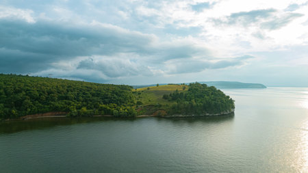 Travel to Russia, the Volga River, Central Russia, Samara Luka. Summer landscape in the Zhiguli...