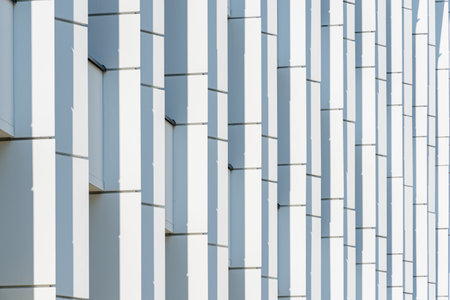 Facade of a modern residential building, building textureの写真素材