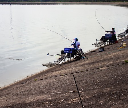 Lipetsk Russia 13 May, 2018 :fishing competitionのeditorial素材