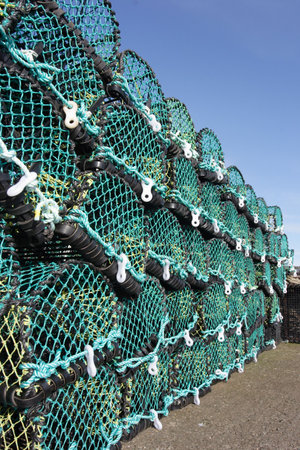 crab and lobster potsの写真素材