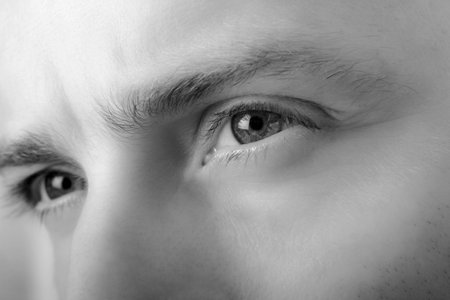 male eyes closeupの写真素材