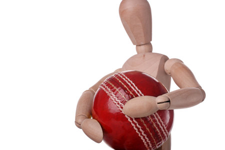 mannequin carrrying cricket ballの写真素材
