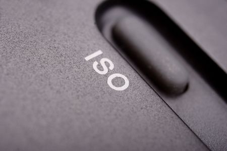 ISO lettering on a light meterの写真素材