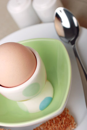 boiled egg and brown toast