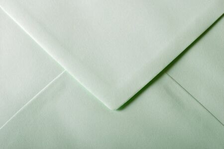 green envelope with textured paperの写真素材