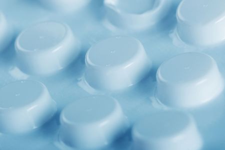 packet of drugs, some taken.の写真素材