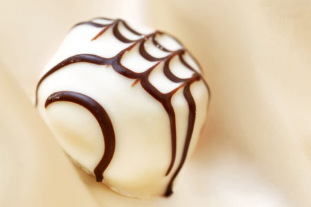 continental white chocolate sweet,deliciously light and soft.の写真素材