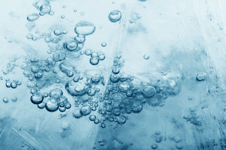 bubbles trapped inside a frosted drink icy drink
