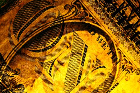 used American dollar noteの写真素材