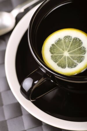 refreshing cup of lemon teaの写真素材