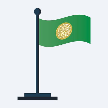 Rohingya Flag Isolated on White Background - Table Flag, Vector Illustrationのイラスト素材