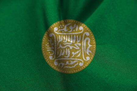 Rohingya flag waving in the wind, Close-up background.の写真素材