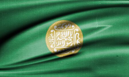 Rohingya flag waving in the wind, Close-up background.の写真素材