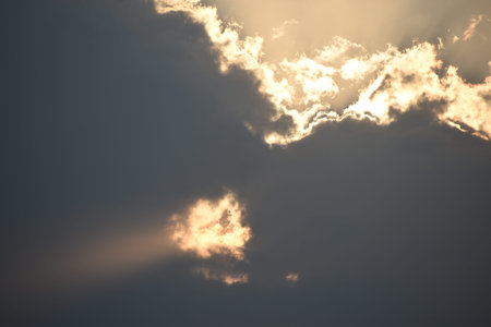 Blue Sky with White Clouds, Nature Background.