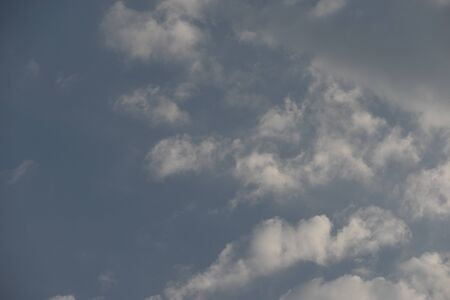 Blue Sky with White Clouds, Nature Background.の写真素材