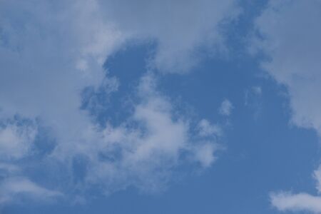Blue Sky with White Clouds, Nature Background.の写真素材