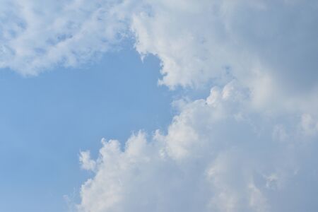 Blue Sky with White Clouds, Nature Background.の写真素材