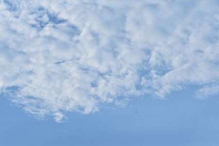 Blue Sky with White Clouds, Nature Background.の写真素材