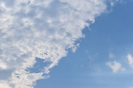 Blue Sky with White Clouds, Nature Background.の写真素材