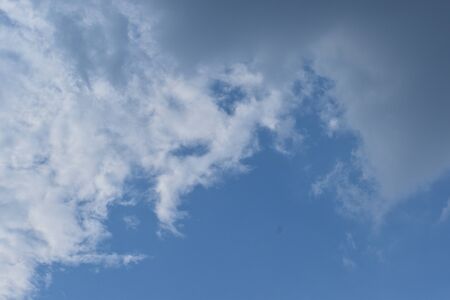 Blue Sky with White Clouds, Nature Background.の写真素材
