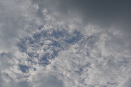 Blue Sky with White Clouds, Nature Background.の写真素材